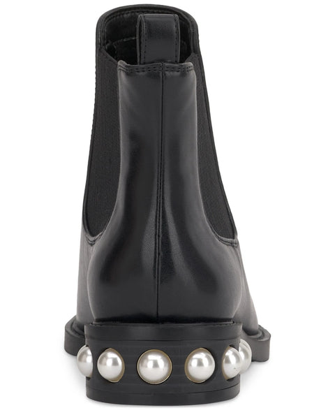 On 34th Women's Black Smooth Jeovana Pearl Chelsea Booties | On 34th In Lebanon