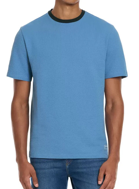 Scotch & Soda Men's Blue Crew Neck Short Sleeve T-Shirt | Scotch & Soda In Lebanon