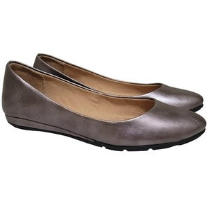 Sun + Stone Women's Dark Pewter Eliana Pointed-Toe Flats | Sun + Stone in Lebanon