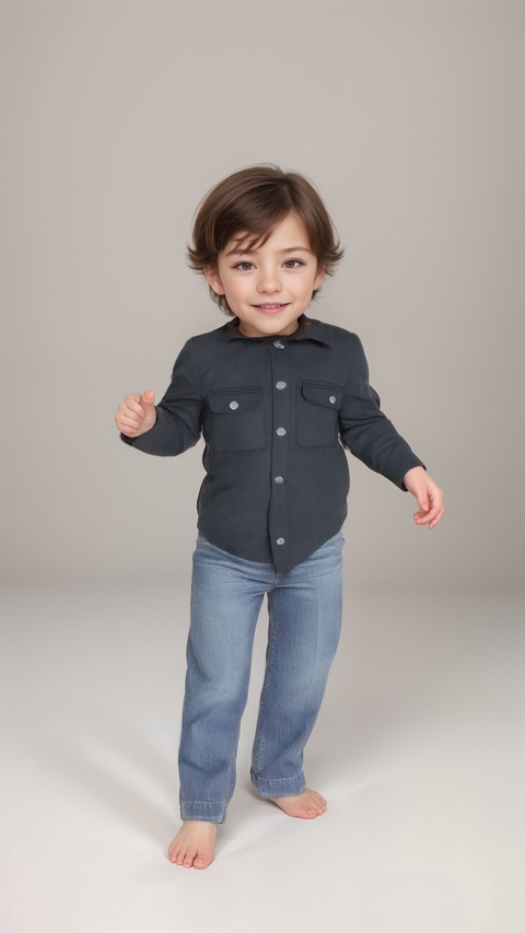 Zara Baby Boy's Grey Long-Sleeve Blouse |Zara in Lebanon