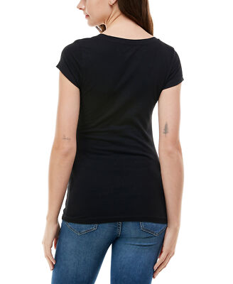 Aveto Women's Black V- Neck T-Shirt | Aveto In Lebanon