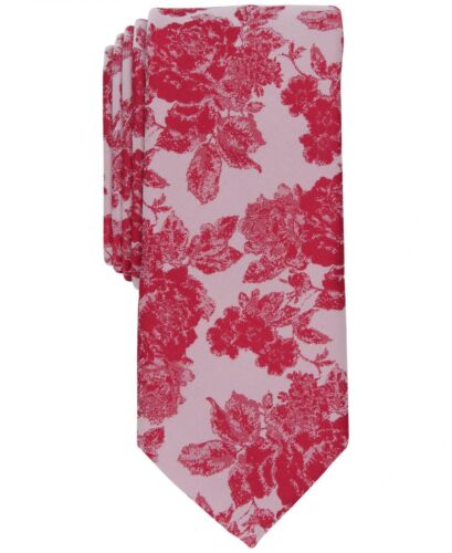 Bar III Men's Slim Water Lily Floral Tie ABL118 SHR