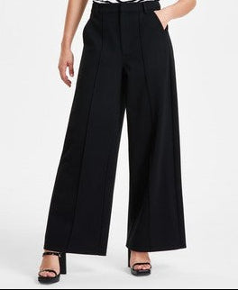 Bar III Women’s Black High-Waisted Wide-Leg Pleated Trousers | Bar III in Lebanon