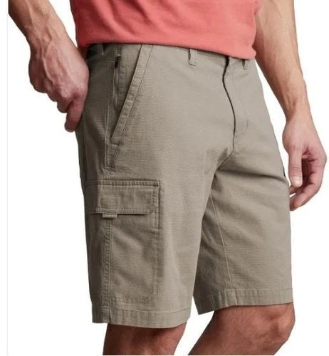 Copper and Oak Men's Khaki 40 Ripstop Security Pocket Flex Waist Stretch Cargo Shorts |Copper and Oak In Lebanon