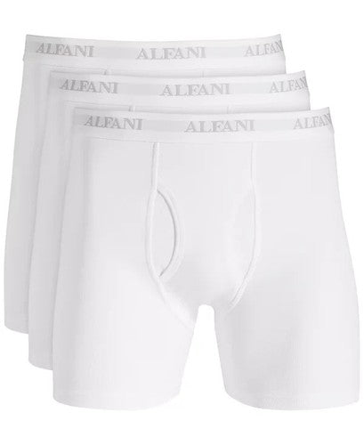 Alfani Men's White Regular-Fit 4 Pck Solid Boxer Brief  | Alfani In Lebanon