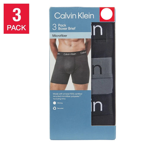Calvin Klein Men's Black & Grey Cotton Stretch 3 Pack Boxer | Calvin Klein In Lebanon