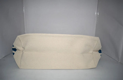 AQUA Women's White & Blue Canvas Tote Bag | AQUA In Lebanon