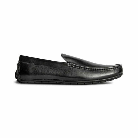 Anthony Veer Men's Black Cleveland Driver Slip-On Leather Casual Shoes | Anthony Veer In Lebanon