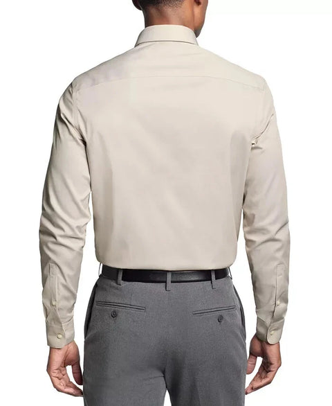 Calvin Klein Men's Beige Regular Fit Steel Plus Dress Shirt | Calvin Klein In Lebanon