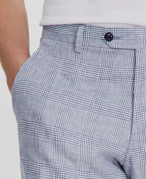 Tommy Hilfiger Men's Grey Plaid Modern-Fit Linen Suit Separate Pants | Tommy Hilfiger In Lebanon