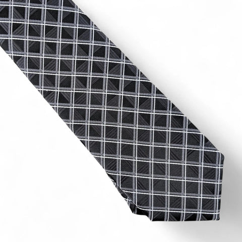 Perry Ellis Portfolio Men's Black Karmen Grid Tie | Perry Ellis Portfolio In Lebanon