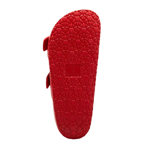 Shade & Shore Women's Red Neida EVA Two Band Footbed Slipper | Shade & Shore In Lebanon