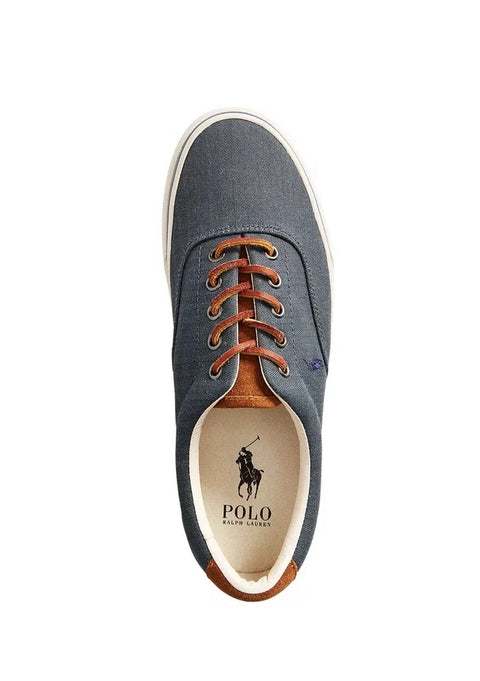 Polo Ralph Lauren Men's Navy Keaton Suede-Trim Herringbone Sneaker | Polo Ralph Lauren In Lebanon