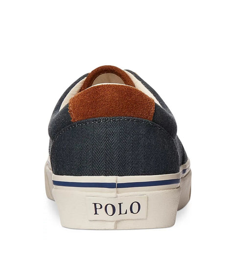 Polo Ralph Lauren Men's Navy Keaton Suede-Trim Herringbone Sneaker | Polo Ralph Lauren In Lebanon