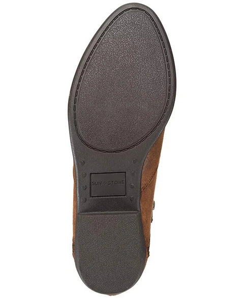 Sun + Stone Women's Brown Adelinee Double Zip Ankle Booties | Sun + Stone In Lebanon