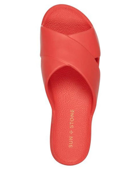 Sun + Stone Women's Coral Islla Crisscross Slide Wedge Slipper | Sun + Stone In Lebanon