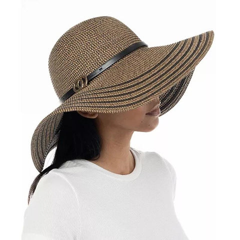 I.N.C. International Concepts Women's Brown Striped Floppy Sun Hat | I.N.C. International Concepts In Lebanon