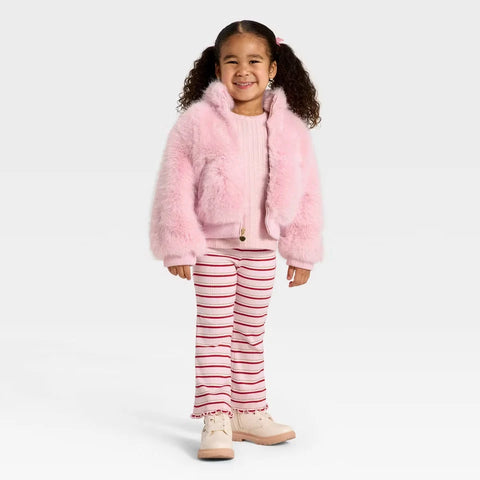 Cat & Jack Girl's Pink Faux Fur Bluson Jacket | Cat & Jack In Lebanon