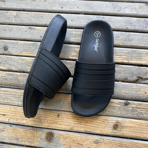 Cat & Jack Girl's Black Slide Slippers | Cat & Jack In Lebanon