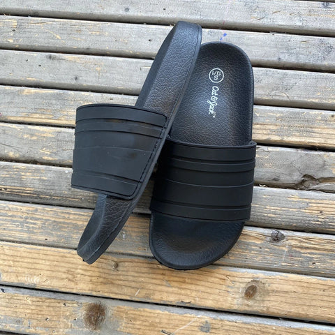 Cat & Jack Girl's Black Slide Slippers | Cat & Jack In Lebanon