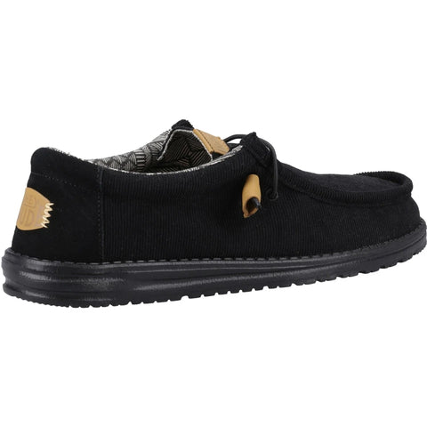 Hey Dude Boy's Black Wally Corduroy Classic Casual Shoes | Hey Dude In Lebanon