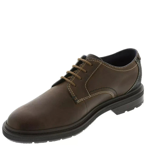 Clarks Men's Dark Brawn Leather Burchill Derby Beeswax Casual Shoes | Clarks In Lebanon