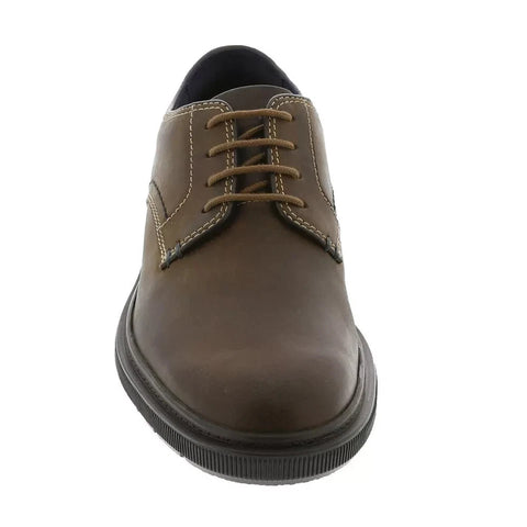 Clarks Men's Dark Brawn Leather Burchill Derby Beeswax Casual Shoes | Clarks In Lebanon