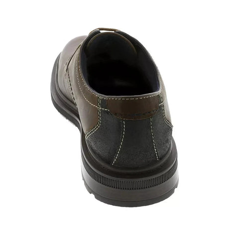 Clarks Men's Dark Brawn Leather Burchill Derby Beeswax Casual Shoes | Clarks In Lebanon