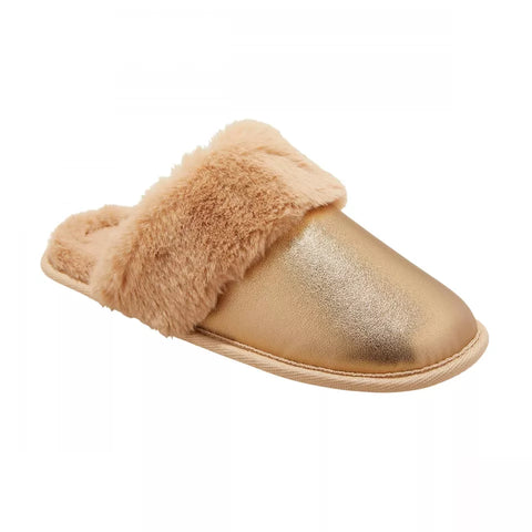 Auden Women's Brown Rae Metallic Scuff Slippers | Auden In Lebanon