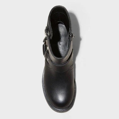 Universal Thread Women's Black Harness Buckle Cushion Ankle Boots |Universal Thread In Lebanon