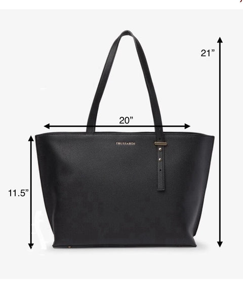 Trussardi Women's Black Leather Shoulder Bag |Trussardi In Lebanon