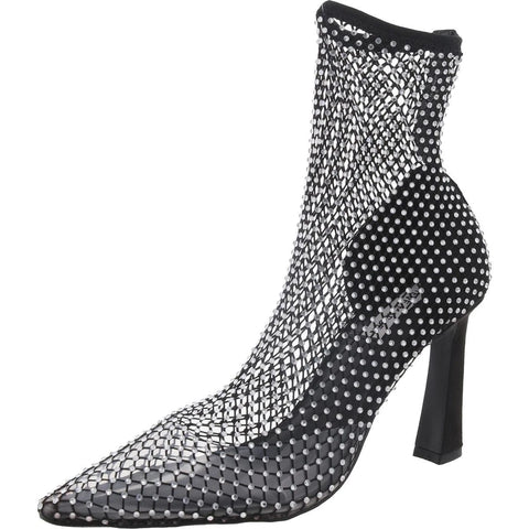 Steve Madden Women's Black Saphina Mesh Rhinestone Wedge Heels |Steve Madden In Lebanon