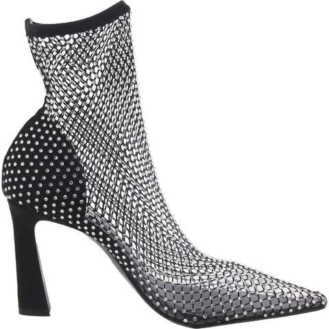 Steve Madden Women's Black Saphina Mesh Rhinestone Wedge Heels |Steve Madden In Lebanon