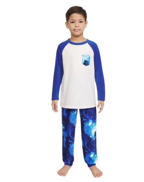 Lands' End Boy's Blue & White 3-Piece Rope Pajamas Set |Lands' End In Lebanon