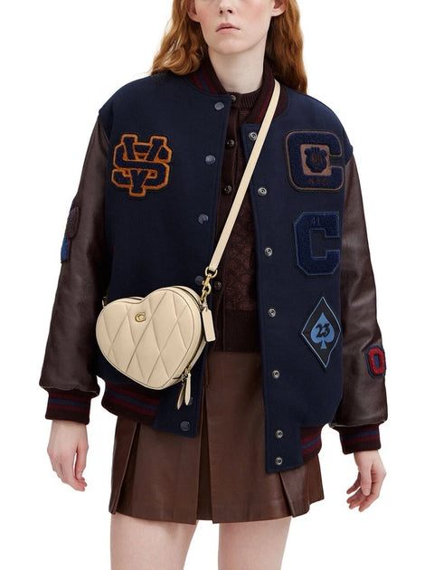 Coach Women's Beige Leather Heart Cross body | Coach In Lebanon