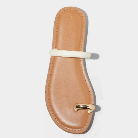Universal Thread Women's Off-White Clara Toe Ring Sandal | Universal Thread In Lebanon