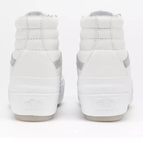 Vans Unisex White Metallic SK8-HI STACKED Sneakers |Vans In Lebanon