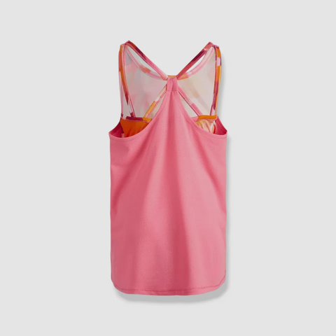 ID Ideology Girl's Pink Floating Petals Layered Tank Top |ID Ideology In Lebanon