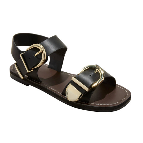 Universal Thread Women's Black  Mira Double Buckle Flat Sandal | Universal Thread In Lebanon