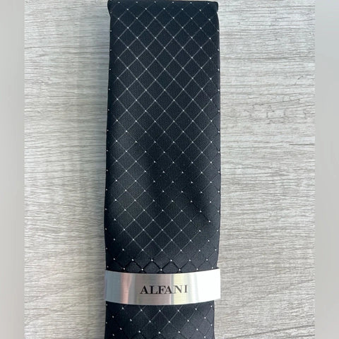 Alfani Men's Black Malone Grid Tie | Alfani In Lebanon