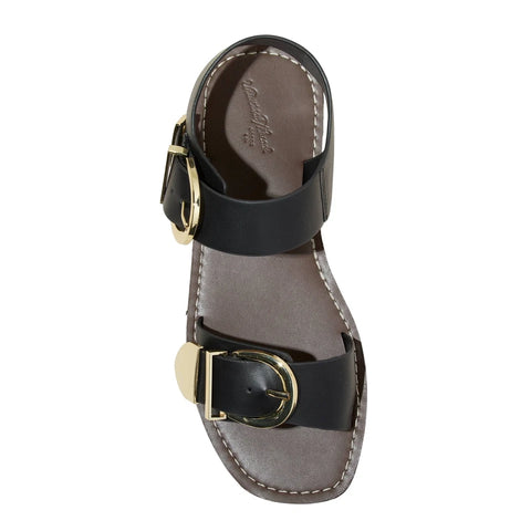 Universal Thread Women's Black  Mira Double Buckle Flat Sandal | Universal Thread In Lebanon