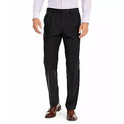 Lauren Ralph Lauren Men's Black Wool-Blend Classic-Fit Pant's ABF3751