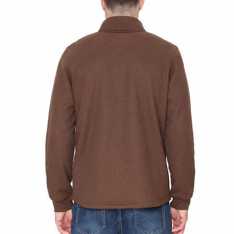BC Clothing Men’s Brown  Fleece Quarter Zip Sweatshirt  |BC Clothing In Lebanon