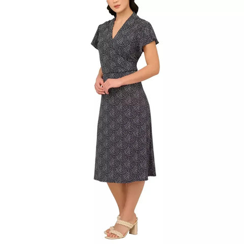 Adrianna Papell Women's Faux Wrap Multicolor Dress ABF5113