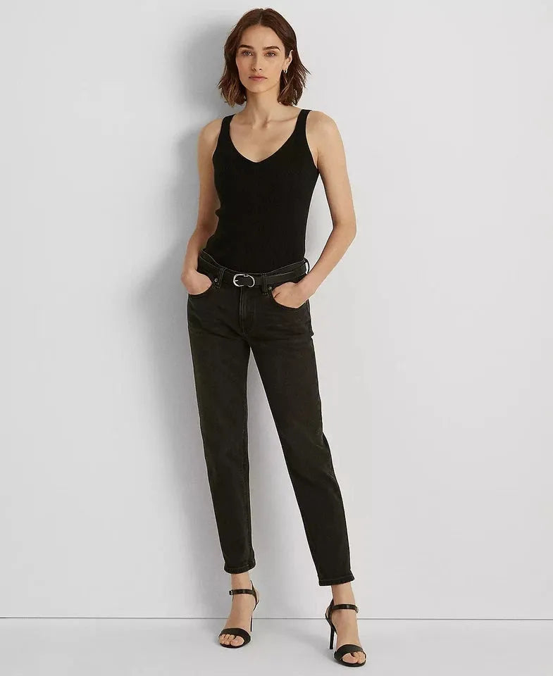 Lauren Ralph Lauren Women's Black Washed Relaxed Tapered in Empire Jeans| Lauren Ralph Lauren In Lebanon