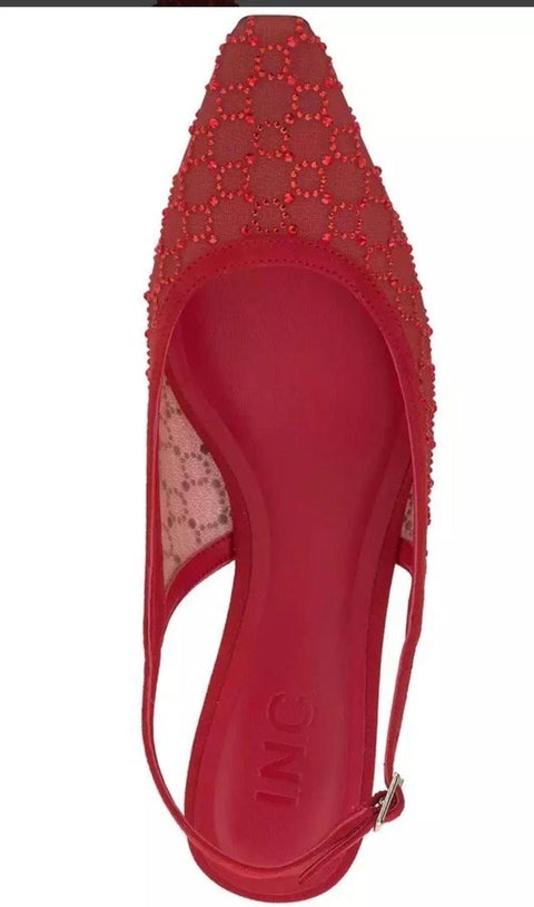 I.N.C. International Concepts Women's Red Gemini Mid Heel Slingback Pumps Sandals | I.N.C. International Concepts In Lebanon