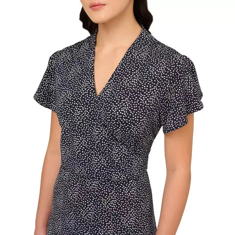 Adrianna Papell Women's Faux Wrap Multicolor Dress ABF5113