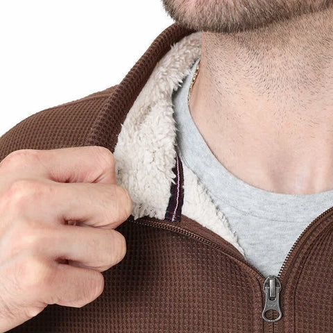 BC Clothing Men’s Brown  Fleece Quarter Zip Sweatshirt  |BC Clothing In Lebanon
