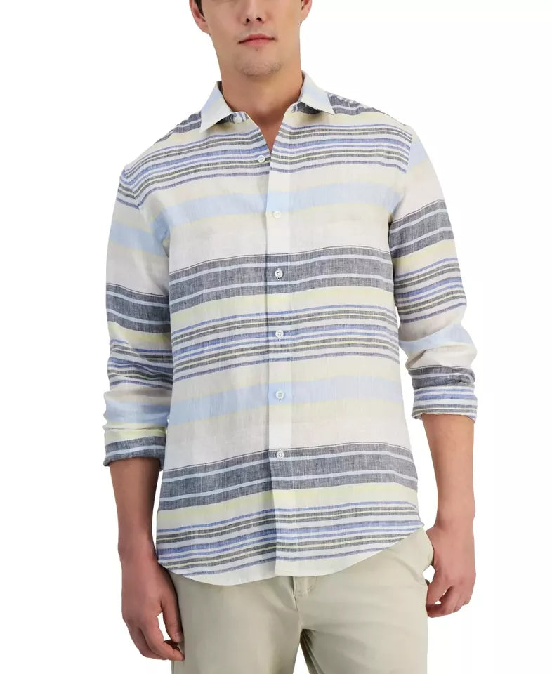 Club Room Men's Striped Multicolored Shirt ABF5277