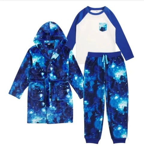 Lands' End Boy's Blue & White 3-Piece Rope Pajamas Set |Lands' End In Lebanon